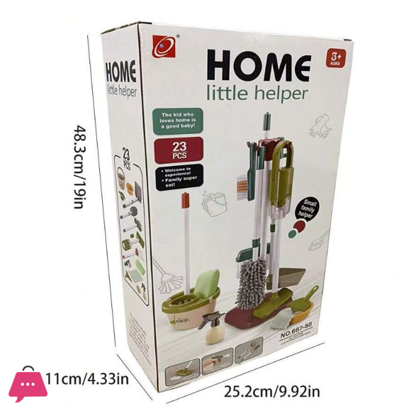 Home Little Helper Kids Cleaning Set Child Size Little Housekeeping Supplies Cleaning Toys Gift For Toddlers Include Broom Mop Duster Dustpan