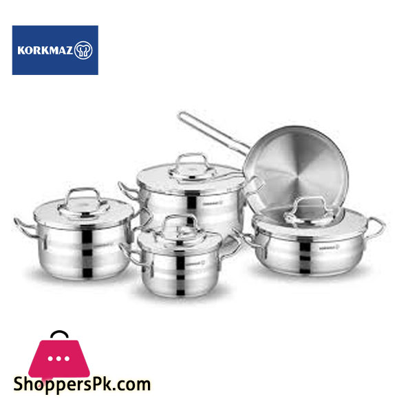 KORKMAZ Astra2 9 pcs Cookware Set A2050 Turkey Made