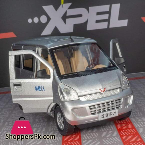 1:24 WULING Rongguang Van Alloy Car Model Diecast Metal Toy Vehicles Model Sound and Light Simulation Collection