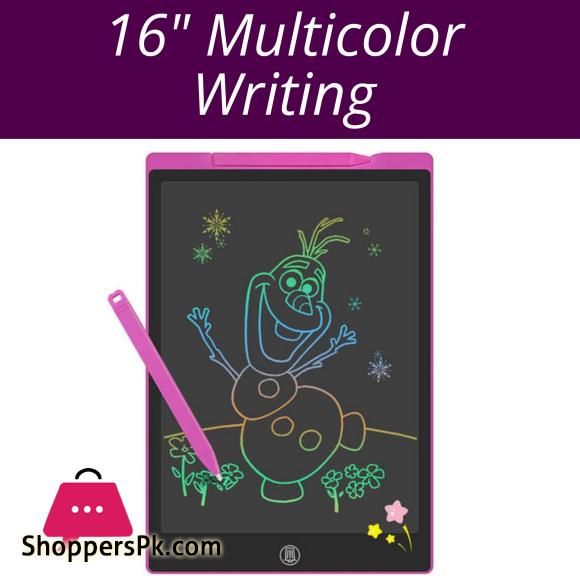 16 Inch Multicolor Display LCD Drawing Writing Tablet for Kids & Adults with Pen Eraseable Colorful E-writer Digital Memo Pad
