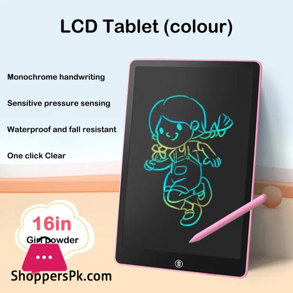 16 Inch Multicolor Display LCD Drawing Writing Tablet for Kids & Adults with Pen Eraseable Colorful E-writer Digital Memo Pad