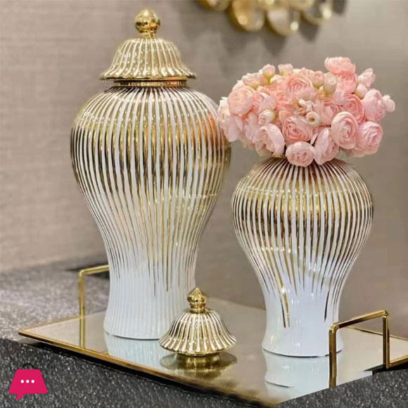 Fancy Ceramic Vase Candy Jar YC-043