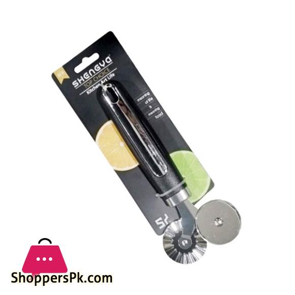 2 in 1 Stainless Steel & Plastic Pizza Cutter 1pcs SB2002
