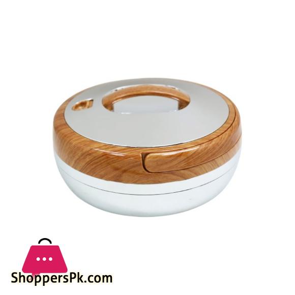 3 Liter Round Wood & Silver HotPot 663LW/S