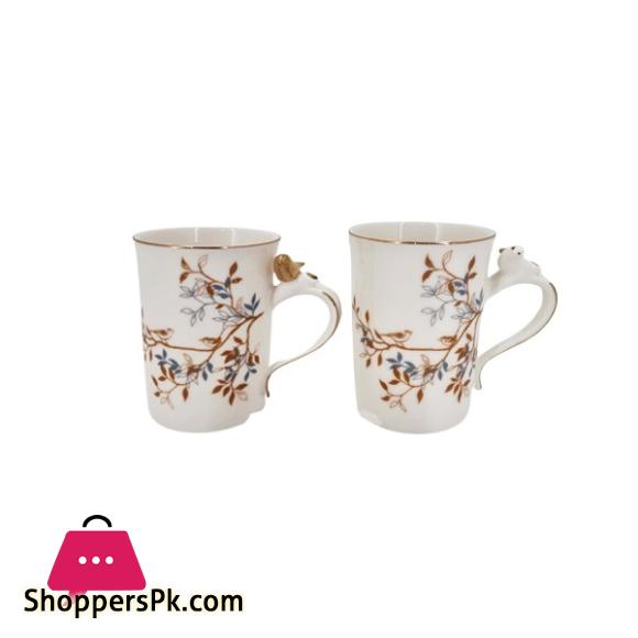Angela 2Pcs Bird & Flower Design Mugs Set BRD373