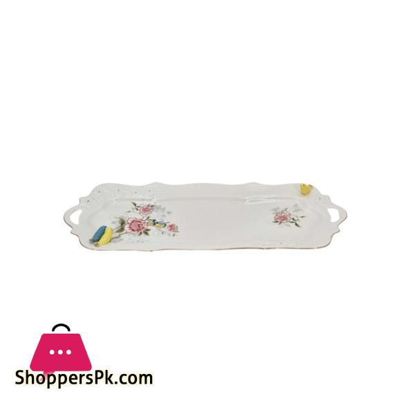 Angela Long Serving Dish Flower Print 16 inch BRD286