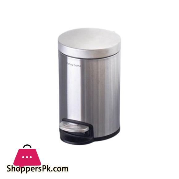 DANNY HOME Stainless Steel Dustbin Trash Can 12 Liter