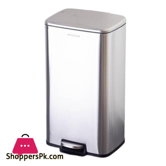 DANNY HOME Stainless Steel Dustbin Trash Can 30 Liter