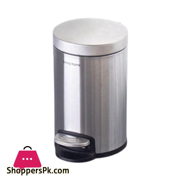 DANNY HOME Stainless Steel Dustbin Trash Can 30 Liter