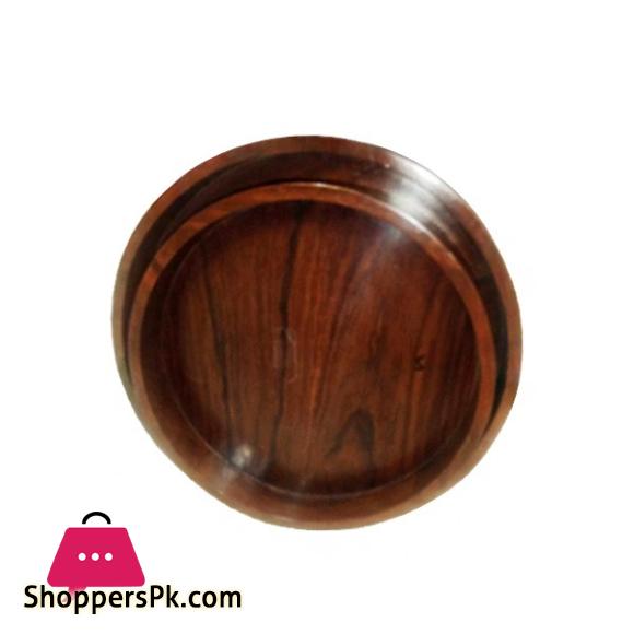 Elegant 2 Pcs Round Wooden Tray Set EW668066