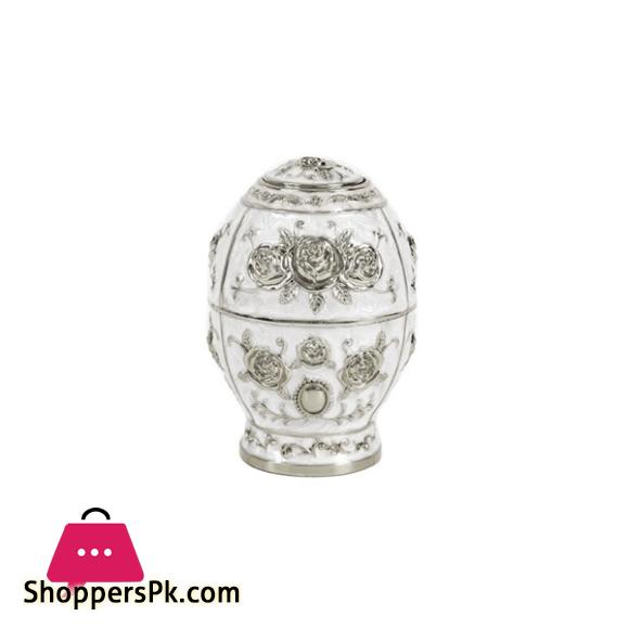 Fancy White & Golden / White & Silver Egg Toothpick Holder SQ-004