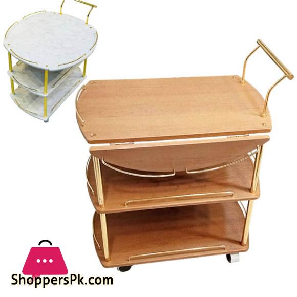 Fly Hook Tea Trolley Gray / Brown 885-E021