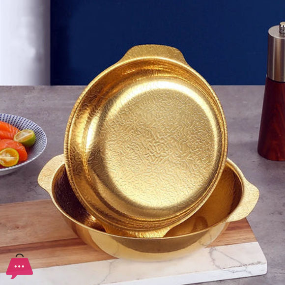 Gold Snowflake Bowl 28cm