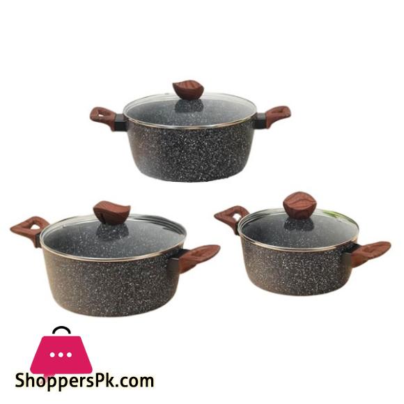Baroly Germany Brand Granite Cookware Set, 24, 28, 32CM, Premium Quality