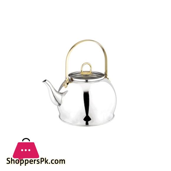KARKMOS Stainless Steel Kettle with Glass Lid 2.5 Liter