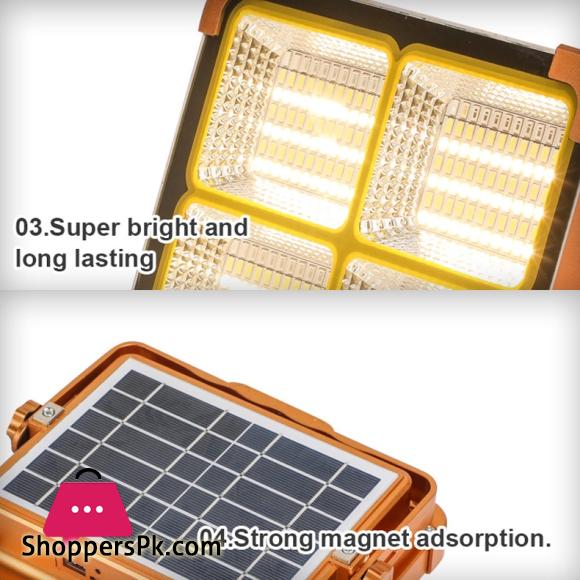 New LED Work Light 2in1 Handheld Solar/USB Electricity Charging Light Emergency Light Floodlight White/Red Light Camping Light Spotlight