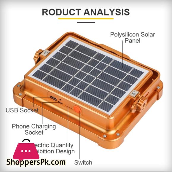 New LED Work Light 2in1 Handheld Solar/USB Electricity Charging Light Emergency Light Floodlight White/Red Light Camping Light Spotlight