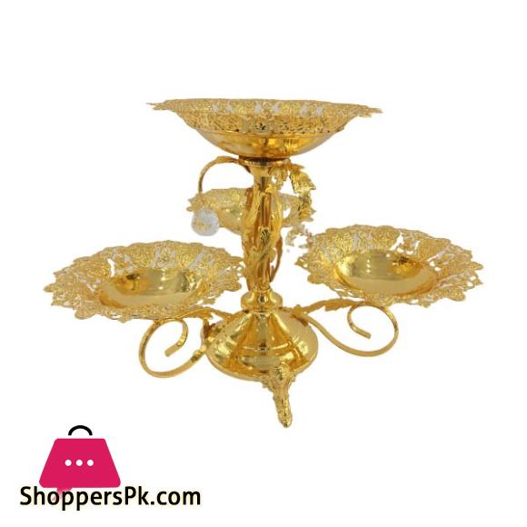 ORCHID 4 Way Serving Stand Gold TA2151
