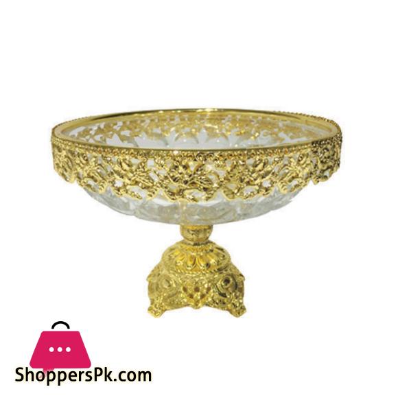 ORCHID Fruit / Candy Serving Bowl Gold TA1593