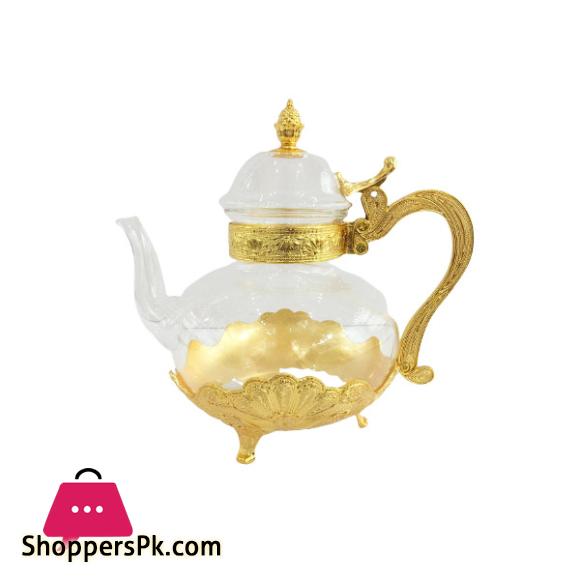 ORCHID Glass Tea Kettle / Pot Gold TA1370