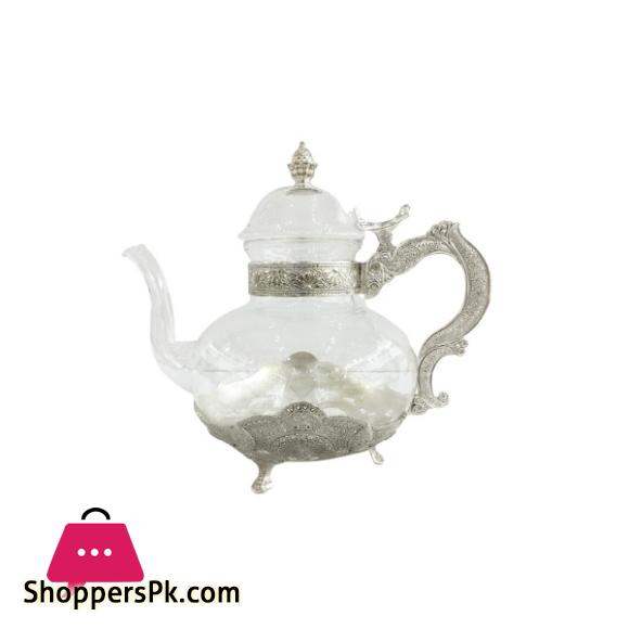 ORCHID Glass Tea Kettle Silver TA1178