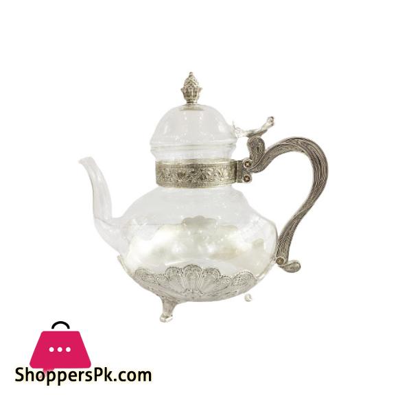 ORCHID Glass Tea Pot Silver TA1305
