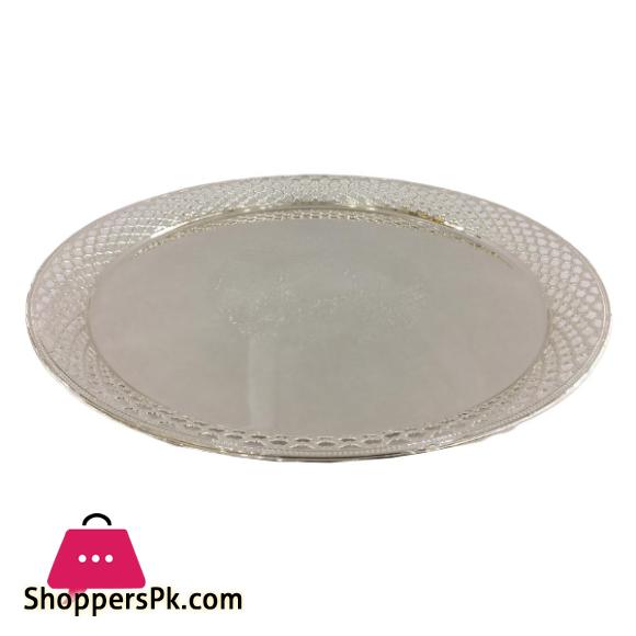 ORCHID Round Tray Large Silver TA1620