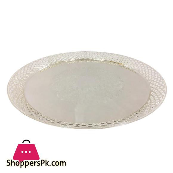 ORCHID Round Tray Medium Silver TA1621