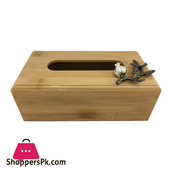 ORCHID Wooden Tissue Box Silver WB1056