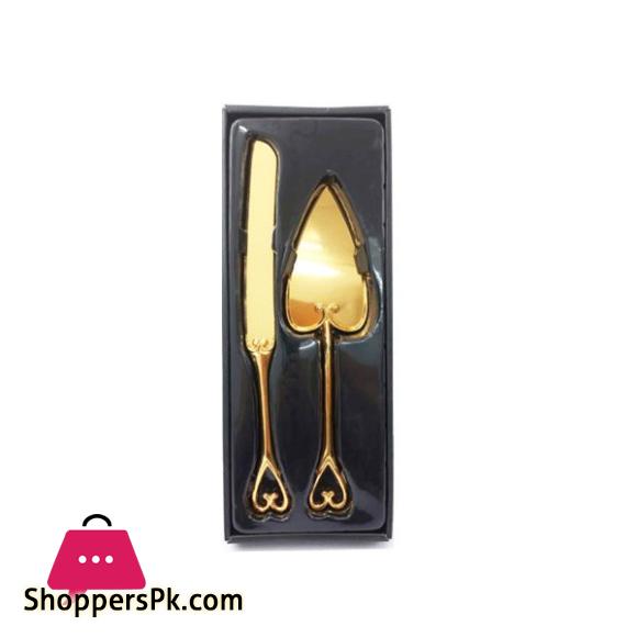 Peacock Knife+Spatula Set Gold SQ-012