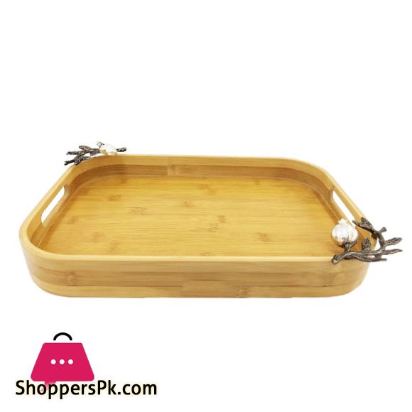 ORCHID Rectangular Wooden Serving Tray Large WB1031