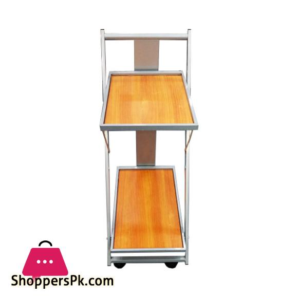 Silver/Cherry Tea Serving Trolley 1pc CY05132C