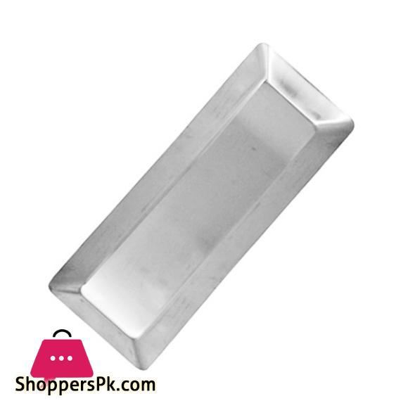 Stainless Steel Silver Hammered Rectangle Decorative Tray Long GST2035