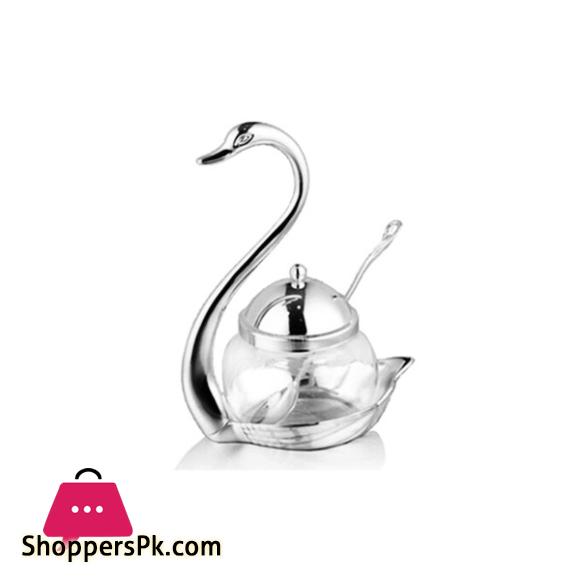 Swan Sugar Serving Pot Golden/Silver NG-005