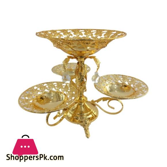 ORCHID Fruit Serving Dishes Stand Gold TA1116