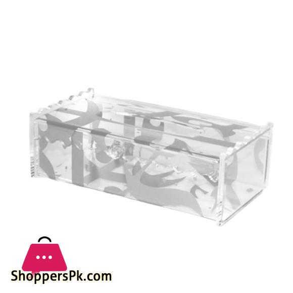 Taliona Rectangular Acrylic Tissue Box Silver TL0113682