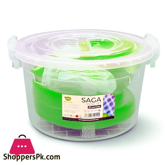 Best Quality 37 Pieces Saga Picnic Set 6 Person Dinner Utensil Set