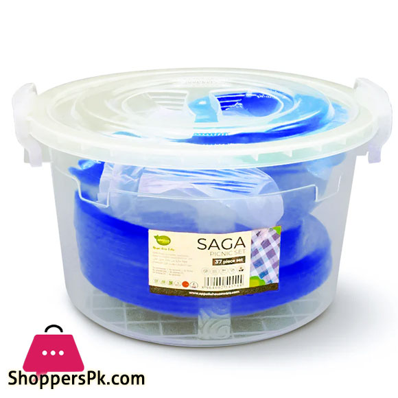 Best Quality 37 Pieces Saga Picnic Set 6 Person Dinner Utensil Set