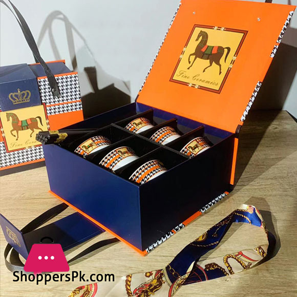 Horse Motif Luxurious Ceramic Bowl with Chopsticks Gift Box