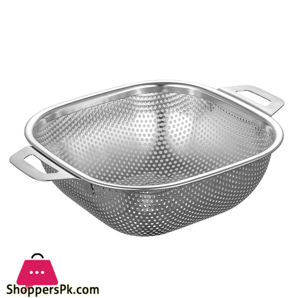 Multipurpose Stainless Steel Colander Rice Washing Baskets Strainer Drainer with Handle