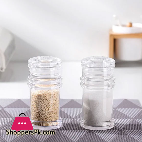 Salt and Pepper Seasoning Herb & Spice Bottle Acrylic Plastic (Namak Dani) 2 pcs set