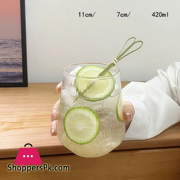Vertical Fruit Tea Cup Cold Drink Juice Drink Cup Household Summer High Value Glass Drinking Cup Coffee Milk Cup
