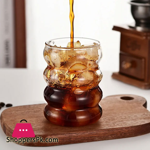 Wave Shape Drinkware Glass Cup Heat-resistant Tea Mug Coffee Juice Milk Tea
