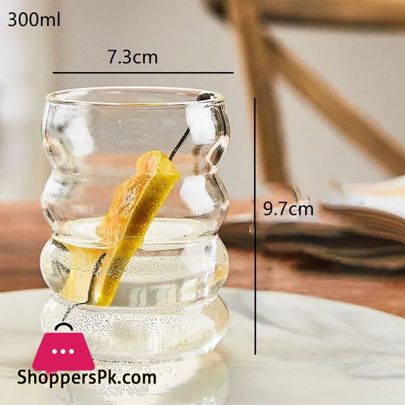 Wave Shape Drinkware Glass Cup Heat-resistant Tea Mug Coffee Juice Milk Tea