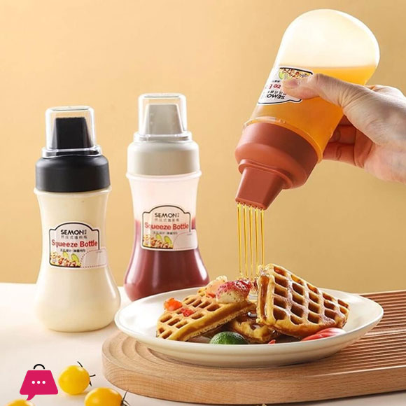 1pcs Plastic Condiment Sauce Dispenser Squeeze Bottle For Sauces Pan Cake Oil