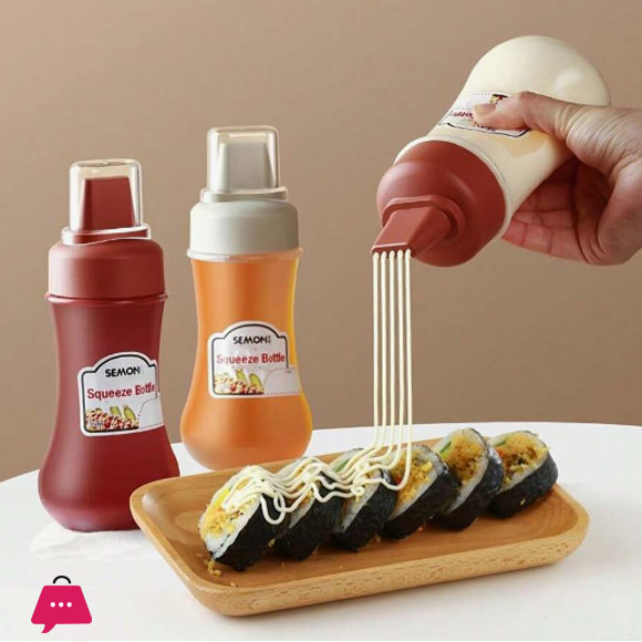 1pcs Plastic Condiment Sauce Dispenser Squeeze Bottle For Sauces Pan Cake Oil