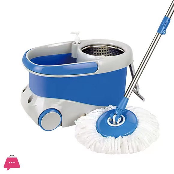 360 Magic Mop With Wheel Cleaning Bucket Deluxe Spin Mop