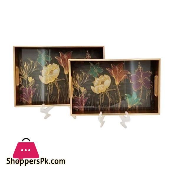 Angela 2Pcs Set Of Rectangular Serving Tray RY250
