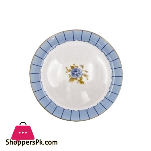 Angela Flower Design Blue Plate 8Inch 1Pcs MK182