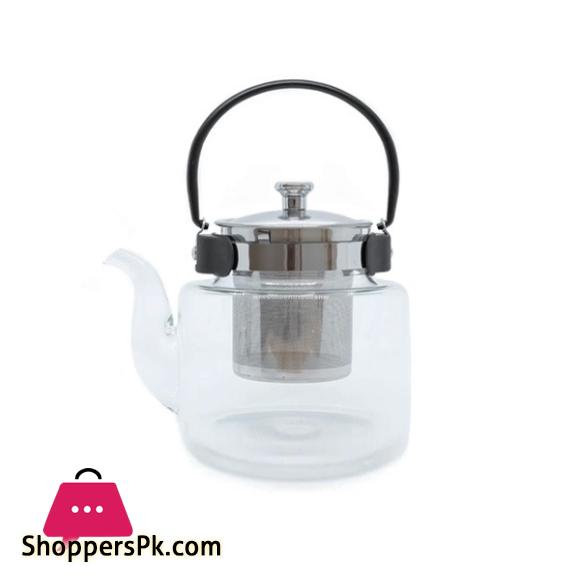 Borosilicate Glass Tea Pot With Stainless Steel Handle And tea Infuser 1500ML RXG-023